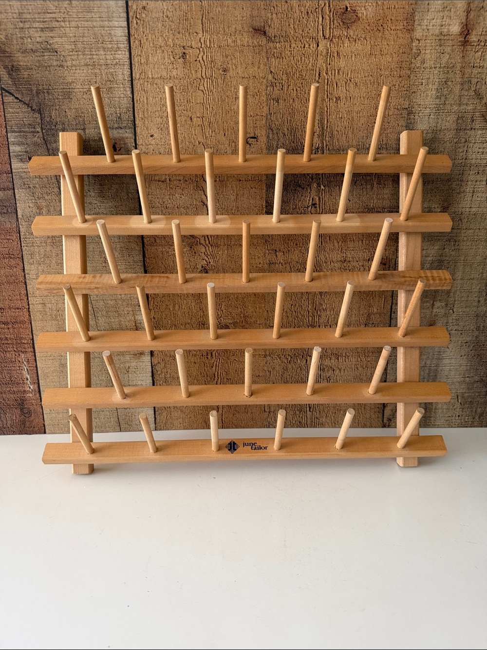 June Tailor Wooden 33 Spool Thread Rack